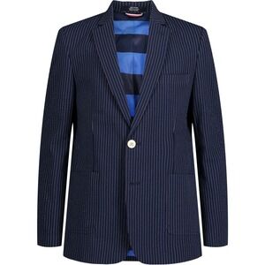 Tommy Hilfiger Big Boys Seersucker Stripe Suit Jacket - Mazarine Blue Size 20